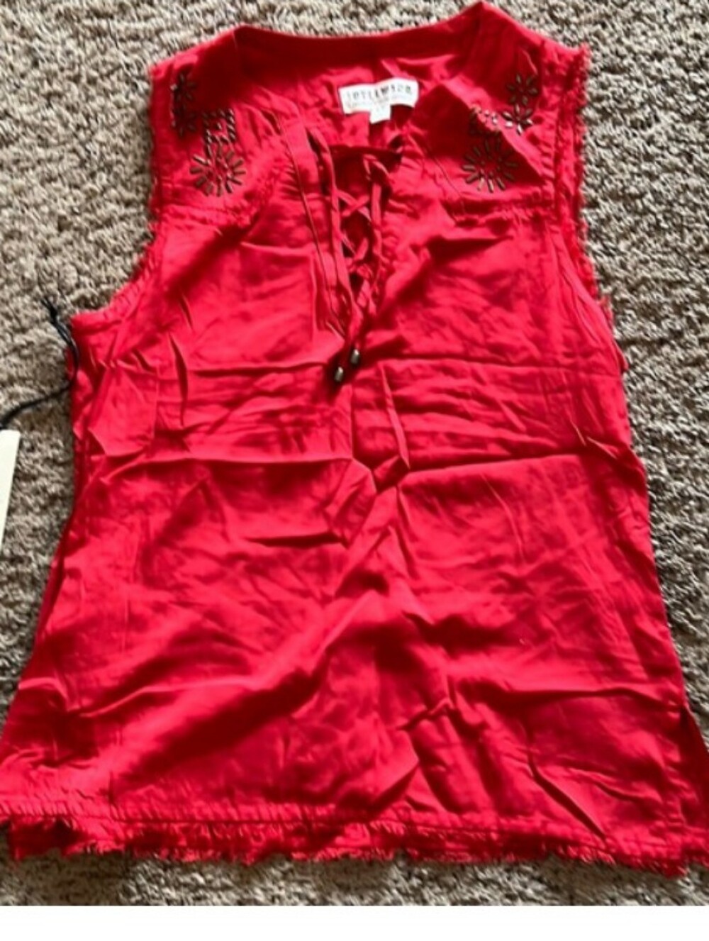 Idyllwind Sleeveless Shirt Top Pullover Western Red Size S